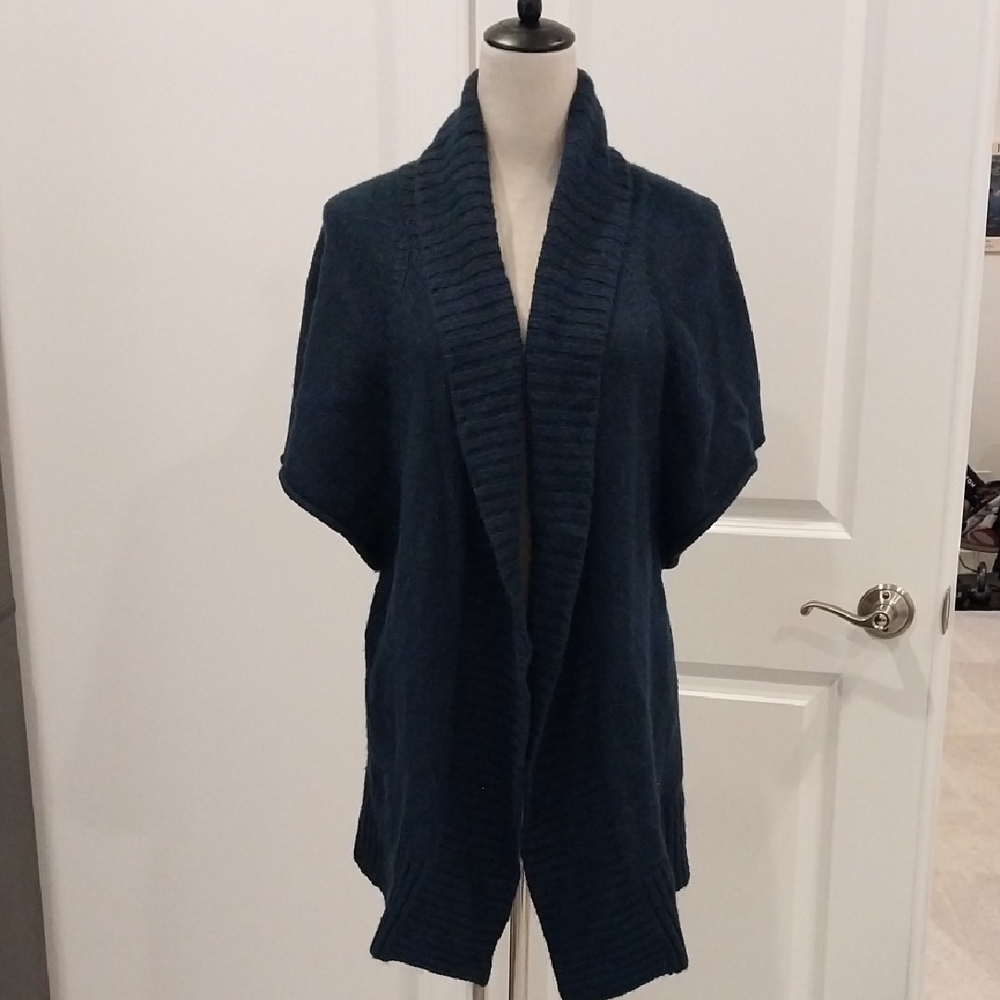 LOFT Open-Front Shawl Collar Cardigan Sweater - Teal